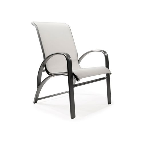 DMSL-50 DEMI SLING CURVED DINING ARM CHAIR